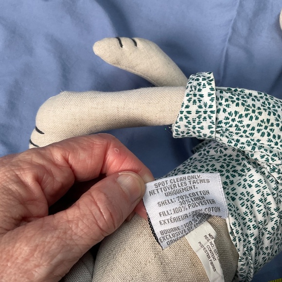 Lot of three cotton and linen stuffies loveys nursery decor - Picture 13 of 15